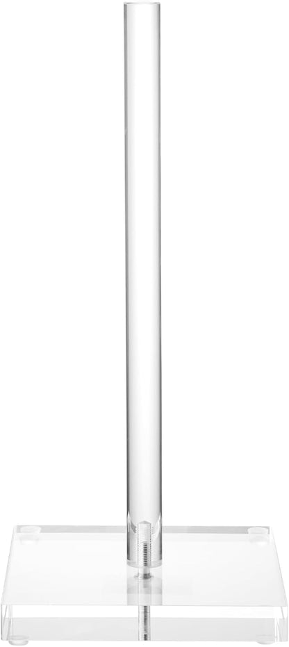 Transparent Acrylic Paper Towel Stand Holder, Freestanding Tabletop Roll Paper Tower Holder, Countertop Paper Towel Dispenser for Kitchen, Bathroom, Coffee Table