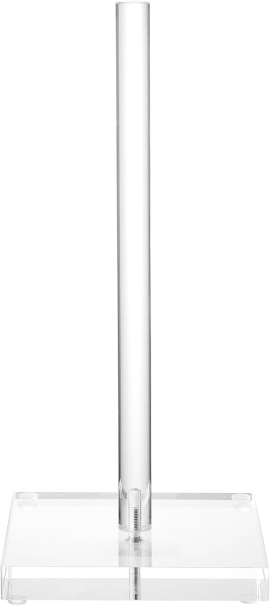 Transparent Acrylic Paper Towel Stand Holder, Freestanding Tabletop Roll Paper Tower Holder, Countertop Paper Towel Dispenser for Kitchen, Bathroom, Coffee Table