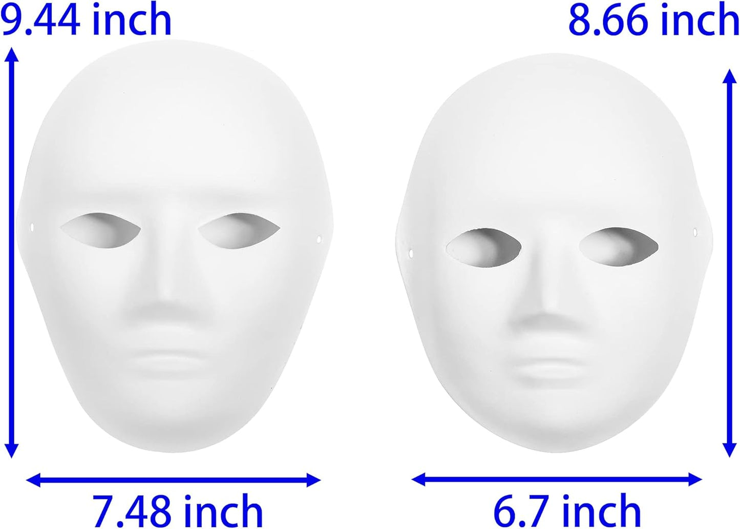 (30+16PCS) Paper Mache Masks & Cat Mask White Blank for Party, Cosplay, Artistic Projects, Theater, Halloween, Masquerade Parties, Classroom Art