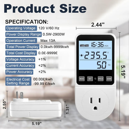 Over The Sink Dish Drying Rack, Roll Up Dish Drying Rack Kitchen Dish Rack + Upgraded Watt Meter, Watt Usage Meter Plug Home Energy Monitor Consumption