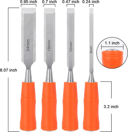 Over The Sink Dish Drying Rack，Foldable Dish Drainer, Gray + 4 Piece Wood Chisel Sets Woodworking Tools Set