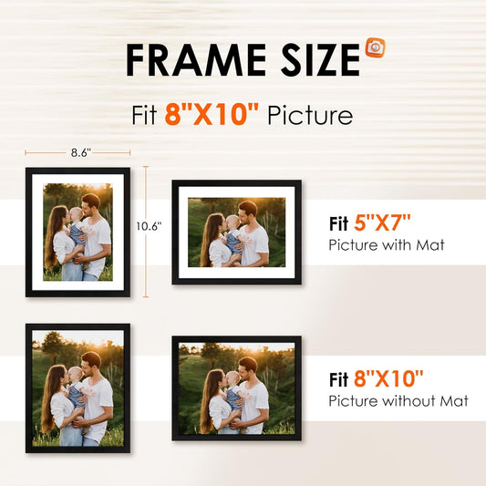 8x10 Picture Frame Set of 2 & 8.5x11 Picture Frame Bulk-6 Pack