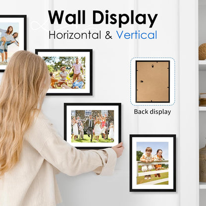 8x10 Picture Frame Set of 2 & 8.5x11 Picture Frame Bulk-6 Pack