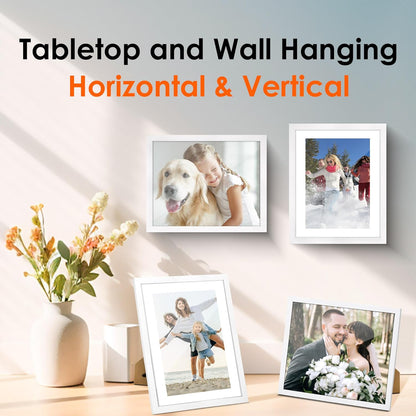 8x10 Picture Frame Set of 2 & White 8x10 Picture Frame Set of 2