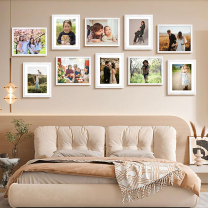 8x10 Picture Frame Set of 2 & White 8x10 Picture Frame Set of 2