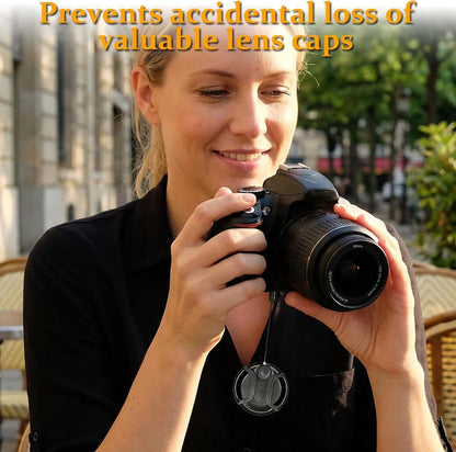 5PCS Camera Lens Cap Tether, Universal Lens Cap Leash & Keeper/Elastic String Holder Compatible with DSLR Lenses, Lens Cap Security Strap Fits All SLR Mirrorless Camera Lenses Cap