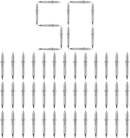 Double Headed Skirting Nails, 50PCS Invisible Seamless Baseboard Screws, Solid Wood Baseboard Double-Headed Nails, Double Sided Nails for Wood, Skirting Line Without Marks Nail for Solid Wood Trim