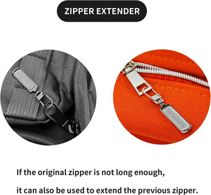 Metal Zipper Pull Replacement for Small Holes, Detachable, Repair for Jacket, Bag Boots, Purse, Coat, Pants (5 Pcs Silver)