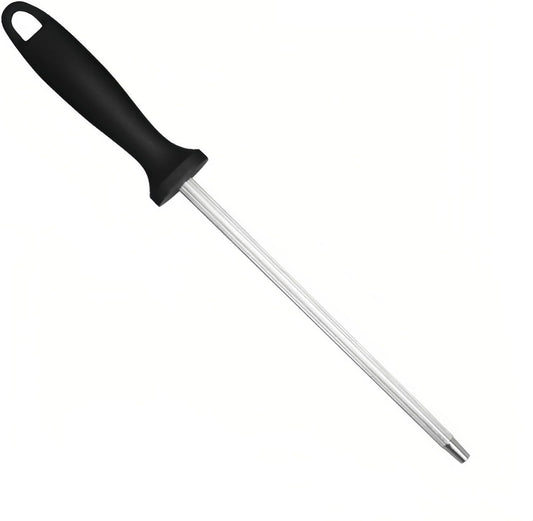 13" Professional Knife Sharpening Steel Rod - High Carbon Magnetic Honing Rod for Kitchen Chef Knives, Ergonomic Non-Slip Grip with Durable Serrations & Hanging Hole - Multi-Purpose for Home (13IN)
