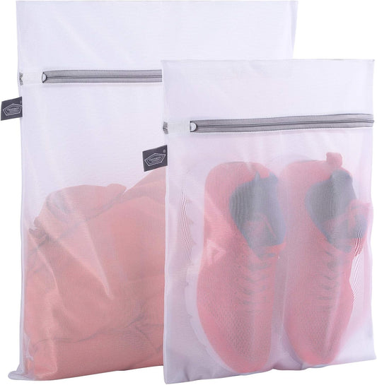 Kimmama Laundry Bag Mesh Wash Bags, Washing Machine Wash Bag, Net Washer Sack with Zipper, Dryer Pouch for Cleaning and Drying Cloths, Garment, Delicates, T-shirt, Underwear, Bra, Pant, Small Toys