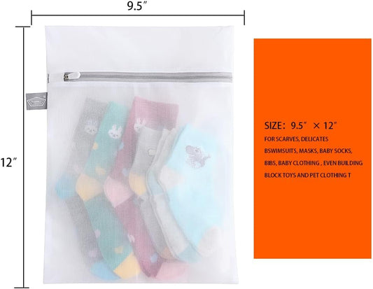 Kimmama Lingerie Bags for Washing Delicates, Garment Bag for Washing Machine, Mesh Laundry Bags for Cleaning Clothes, Tie, Scarf, Socks, Stockings, Shirts, Toys, 3S