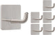 Livabber Adhesive Towel Hooks, 304 Stainless Steel Self Sticky Wall Hooks Waterproof Shower Hooks for Robe/Clothes, No Drilling Towel Hangers for Bathroom Kitchen Bedroom (Brushed Nickel, 6 Packs)