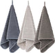 Luxury 3-Piece Quick-Dry Small Bath Towel Set – Ultra Soft Microfiber Hand Towels for Bathroom, Bar, Pool, Gym & Travel – Elegant Twill Design(14”x 29.6”)