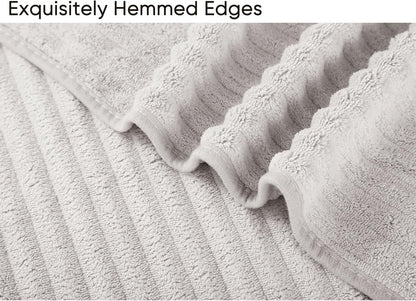Luxury 3-Piece Quick-Dry Small Bath Towel Set – Ultra Soft Microfiber Hand Towels for Bathroom, Bar, Pool, Gym & Travel – Elegant Twill Design(14”x 29.6”)