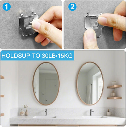 Xadnitu 30 Pieces 30LB Claw Drywall Picture Hangers for Easy Wall Picture Frames, Mirrors, Paintings, Art Hanging, Supporting in Home and Office Decoration
