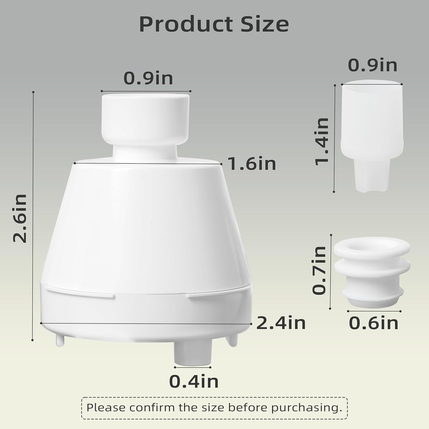 Cat Water Fountain Replacement Filter Housing & Silicone Nozzle Plug Set Pet Water Dispenser, Pet Fountain Parts Accessories (B. 1 Housing+2 Silicone Nozzle Plug)