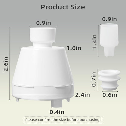 Cat Water Fountain Replacement Filter Housing & Silicone Nozzle Plug Set Pet Water Dispenser, Pet Fountain Parts Accessories (B. 1 Housing+2 Silicone Nozzle Plug)