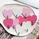 9 Pcs Heart Shaped Adhesive Wall Hooks, Cute Decorative Pink and White Self-Adhesive Hooks for Home Office Organization (White Pink)