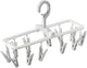 2 Pack Clothes Drying Rack with 12 Multiple Clips, Foldable Portable Travel Hanger for Socks Underwear Bras (White)