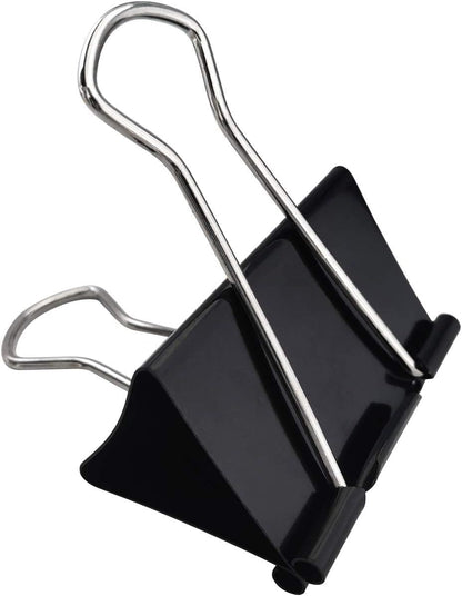 Extra Large Binder Clips 2.4-Inch (12 Pack), Big Paper Clamps for Office Supplies, Black