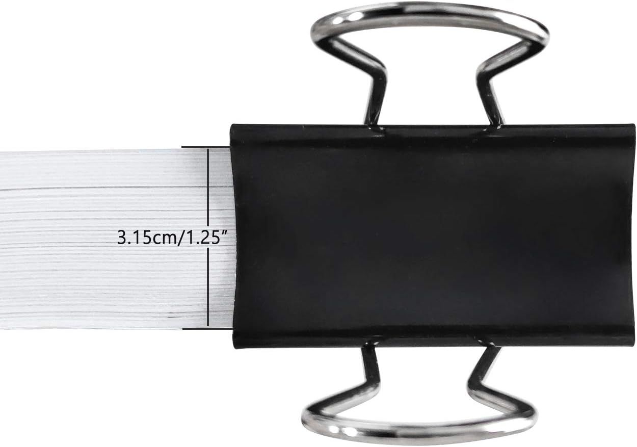 Extra Large Binder Clips 2.4-Inch (12 Pack), Big Paper Clamps for Office Supplies, Black