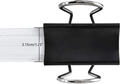 Extra Large Binder Clips 2.4-Inch (12 Pack), Big Paper Clamps for Office Supplies, Black