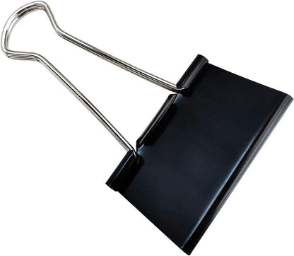 Extra Large Binder Clips 2.4-Inch (12 Pack), Big Paper Clamps for Office Supplies, Black