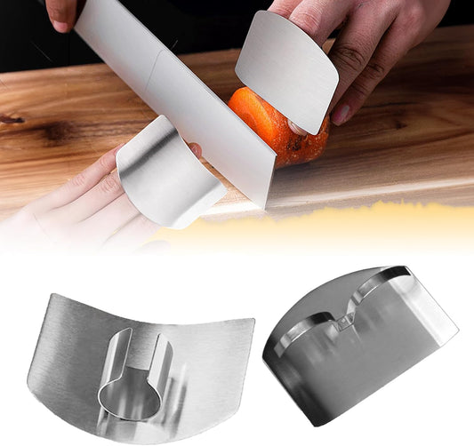 Stainless Steel Finger Guard for Cutting, Food Grade Finger Guard for Chopping Dicing Slicing, with Single/Double Finger Styles, Safe Kitchen Tool for Fingers Protection (Mix)