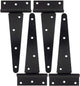Heavy Duty T Hinge Tee Hinge T Strap Hinge Shed Hinge Gate Hinge Barn Hinge Fence Hinge Door Hinge Wrought Rtproof All Size Black (4 pcs, 8 inch