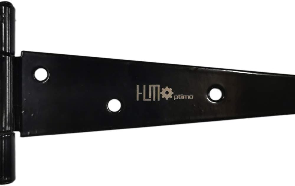 Heavy Duty T Hinge Tee Hinge T Strap Hinge Shed Hinge Gate Hinge Barn Hinge Fence Hinge Door Hinge Wrought Rtproof All Size Black (4 pcs, 8 inch