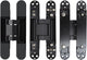 6 inch Hidden Door Hinges Invisible Hinges Concealed Hinges Zinc Alloy 180 Degree Swing Hinge 3 Way Adjtable Butt Hinge 6 x 2.5 x 1 inch (Black Pack of 3)