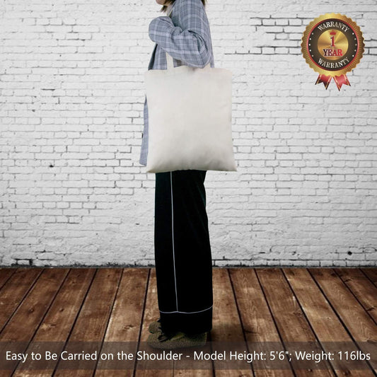 12-Pack Economical 16"x15" Cotton Tote Bags, Lightweight Medium Reusable Grocery Shopping Cloth Bags, Suitable for DIY, Advertising, Promotion, Gift, Activity