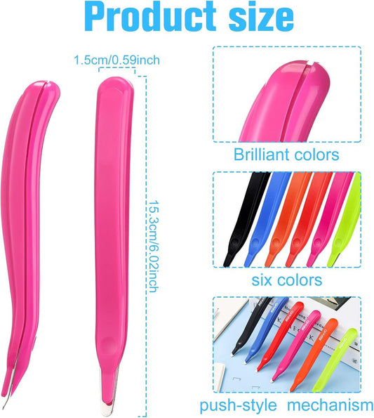 24 Pcs Magnetic Staple Remover Bulk Staple Remover Puller Removing Pen Operation Christmas Tool Gifts Rubberized Office School Gift(Candy Color)