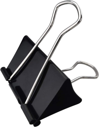 Extra Large Binder Clips 2.4-Inch (18 Pack), Big Paper Clamps for Office Supplies, Black