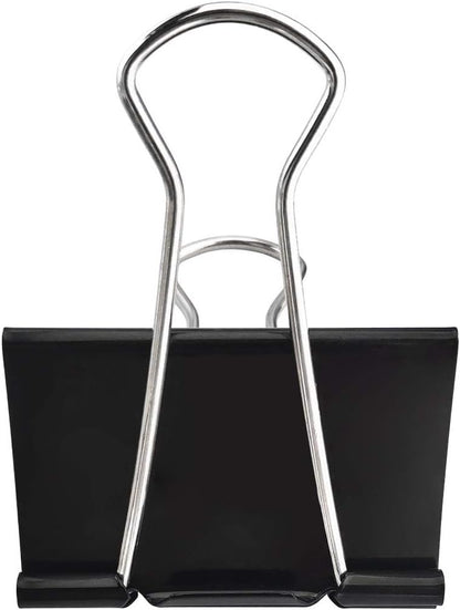 Extra Large Binder Clips 2.4-Inch (18 Pack), Big Paper Clamps for Office Supplies, Black