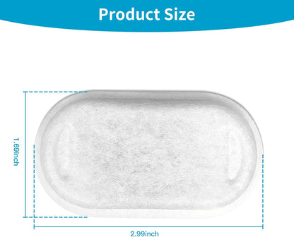 16 Pack Replacement Filters for Cat/Dog Water Fountain - Stainless Steel, 67oz/2L Adjustable Water Flow, Super Quiet