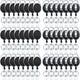 50 Pcs Heavy Duty Retractable Badge Reels Batch ID Badge Holder Retractable Clip Bulk Key Holder with Ring for Office Worker Employee, Doctor Nurse Gifts (Black)