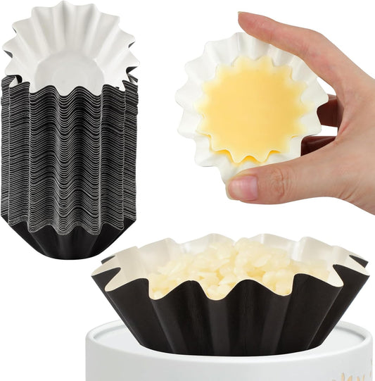 70P Wax Melt Liners, Reusable Wax Warmer Liners for Any Wax Cubes, Leakproof Wax Melt Cups for Scented Candle, Plug in Warmers, Electric Wax Melters and Wax Burner(Black)