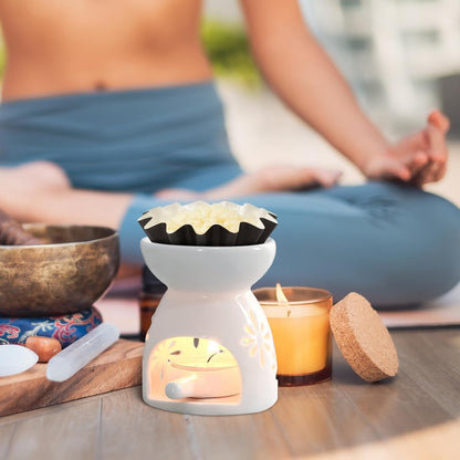 70P Wax Melt Liners, Reusable Wax Warmer Liners for Any Wax Cubes, Leakproof Wax Melt Cups for Scented Candle, Plug in Warmers, Electric Wax Melters and Wax Burner(Black)
