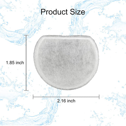 16 Pack Pet Fountain Filter Replacement,8 Carbon Filters and 8 Foam Pre-Filter Replacement Compatible with Multiple Pet Water Dspensers Water Bowl