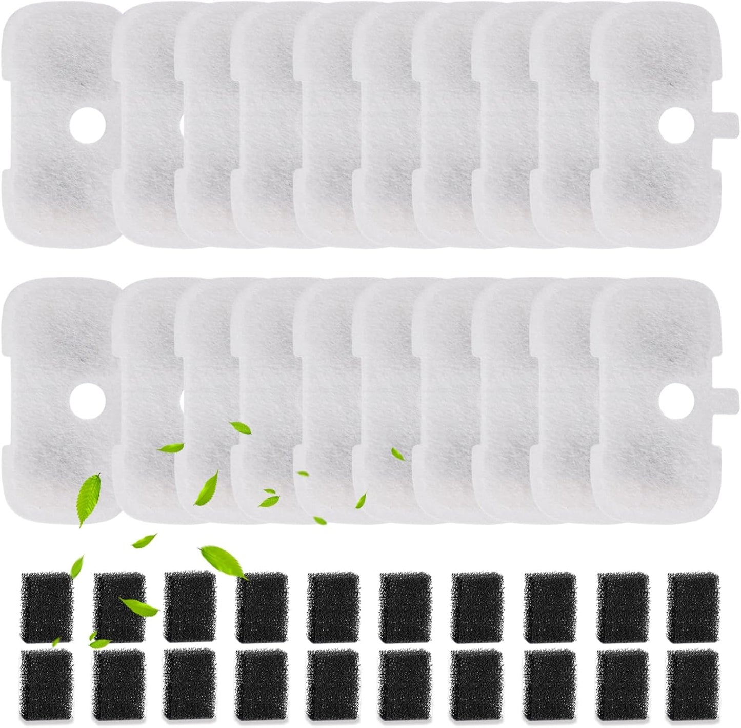 20 Packs Filter Replacement Compatible with  Cat Water Fountain PLWF005/PLWF105/PLWF115/PLWF106/PLWF116/PLWF305, Upgrade Replacement Filters Fit Pet libro Water Fountain, Easy to Install