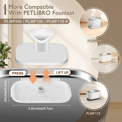 20 Packs Filter Replacement Compatible with  Cat Water Fountain PLWF005/PLWF105/PLWF115/PLWF106/PLWF116/PLWF305, Upgrade Replacement Filters Fit Pet libro Water Fountain, Easy to Install