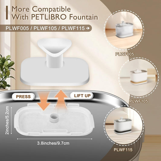 20 Packs Filter Replacement Compatible with  Cat Water Fountain PLWF005/PLWF105/PLWF115/PLWF106/PLWF116/PLWF305, Upgrade Replacement Filters Fit Pet libro Water Fountain, Easy to Install