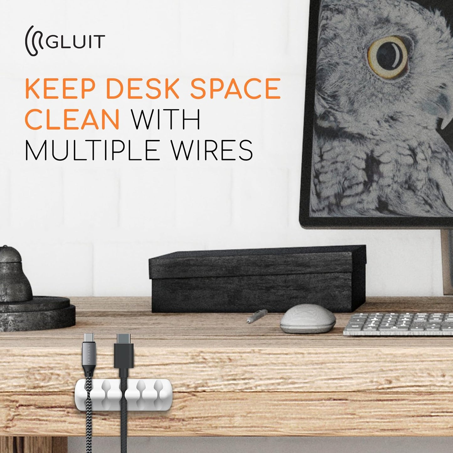 Cord Organizer for Desk Cable Holder for Nightstand Charger Organizer Adhesive Desktop Versatile Wire Multislot Clips and Table Management Accessories Office Spaces New White 5 Pack, 15 Slots