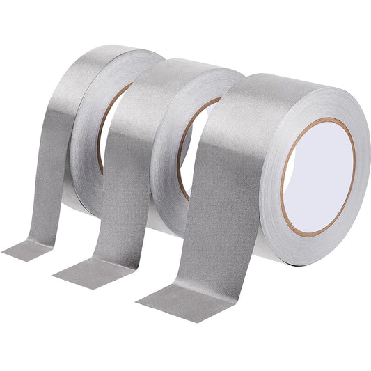 3 Roll Double Conductive Fabric Tape Cloth Adhesive Roll(1in x 100ft, 1.5in 2in 100ft)  1in 100ft