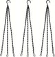 Hanging Basket Chain, 3 Sets Plant Hanger Metal Chains with Clips for Flower Pots, Planters, Bird Cage, Lanterns(Black) (Clips)