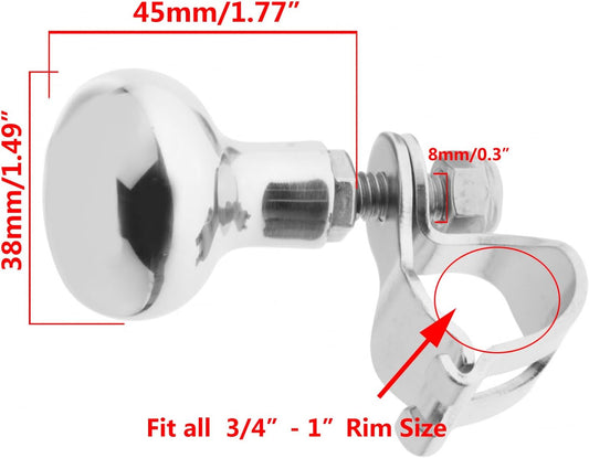 316 Stainless Steel Boat Steering Wheel Knob, Maneuvering Knob Dia. from 5/8'' to 1''