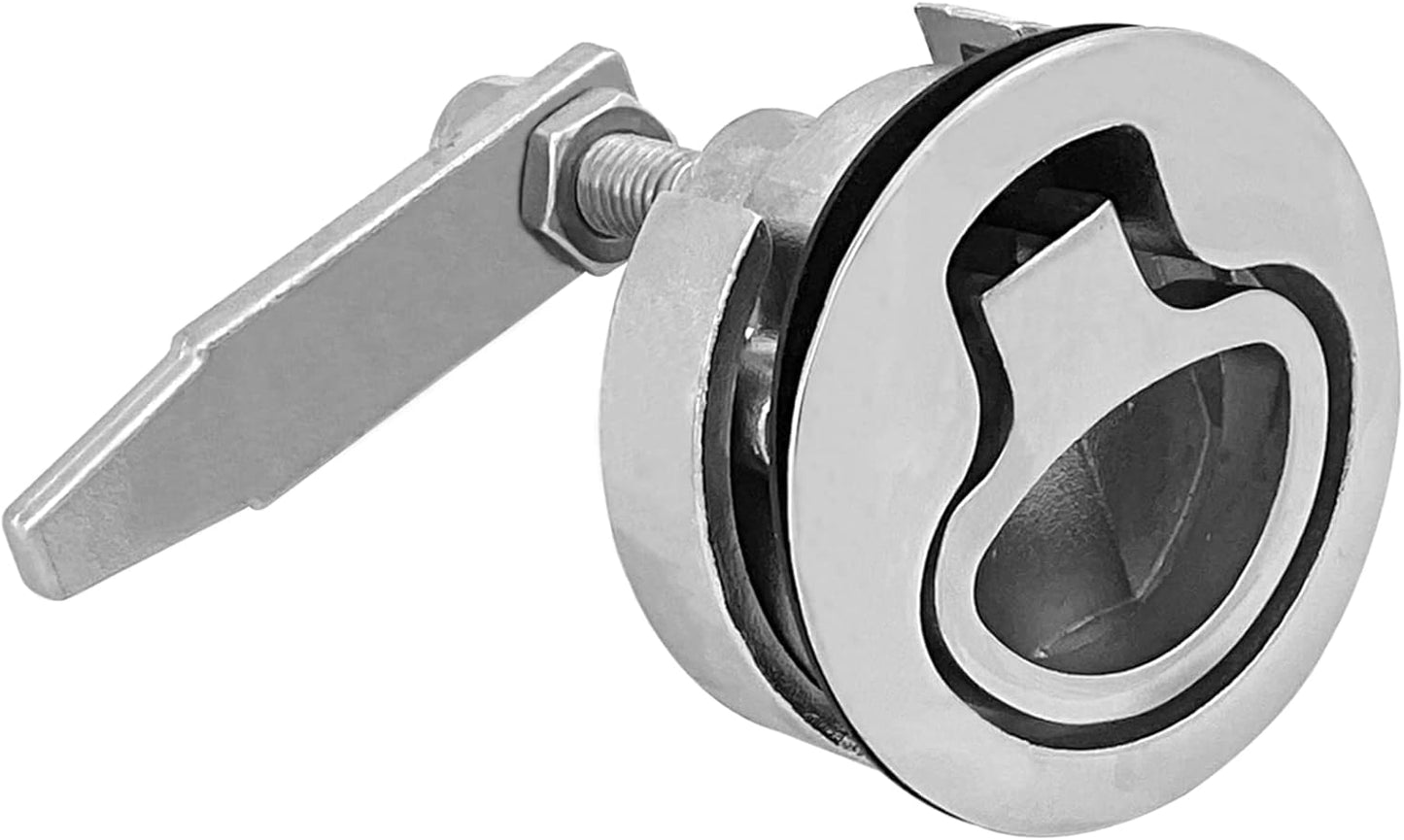 MARIEN 2PCS Marine Grade Stainless Steel Floor Buckle Hatch Latch Flush Turning Lift Handle Recessed Pull latchs