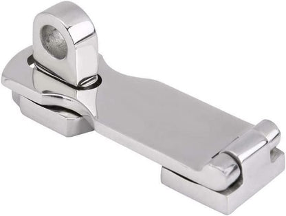 Grade Stainless Steel 3" Heavy Duty Door Hasp with Turning Padlock Eye Mount Screws