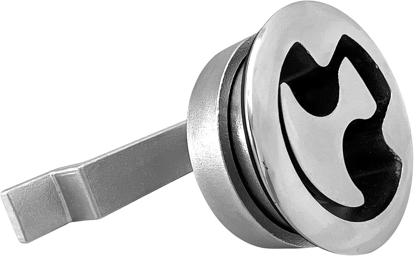 2Pcs Marine Grade Stainless Steel Floor Buckle Hatch Latch Flush Turning Lift Handle Recessed Pull Ring Non-Locking with Lock